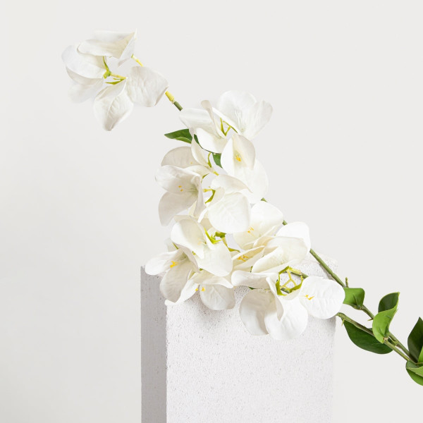 Gałązka sztuczna AZALEA azalia japońska biała 112 cm HOMLA