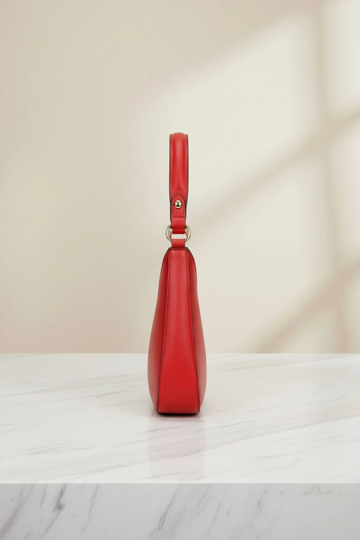 Red Scoop Shoulder Bag