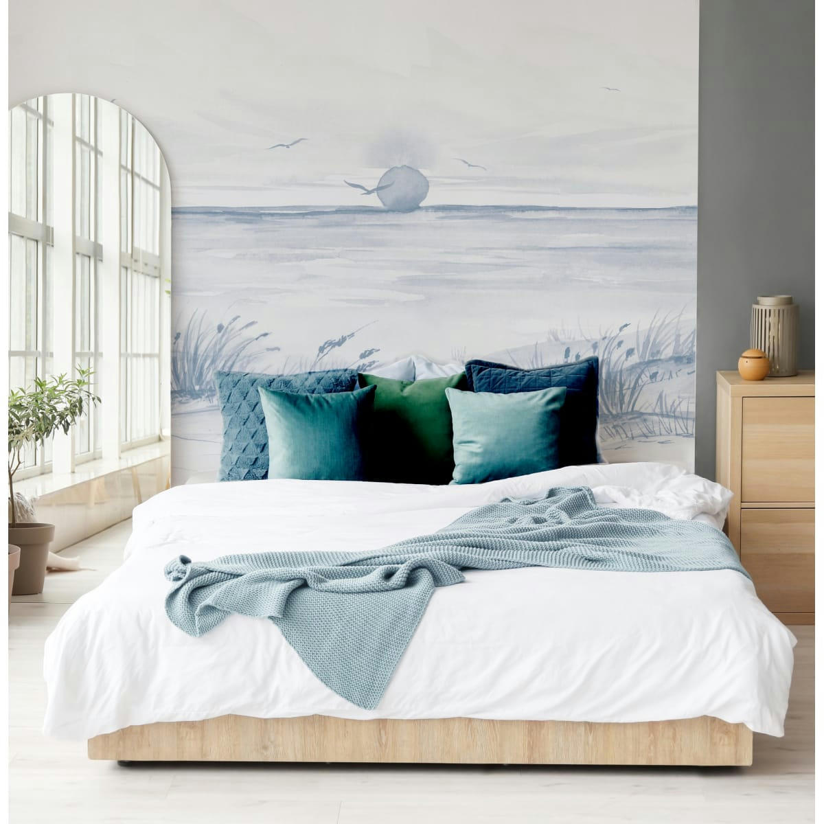 - Papier peint panoramique coucher de soleil 300 x 250 cm