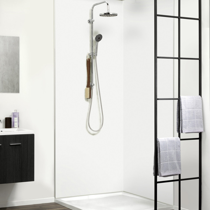 Dalle en PVC Blanc 260 x 40 cm 2 pièces DUMAWALL XL