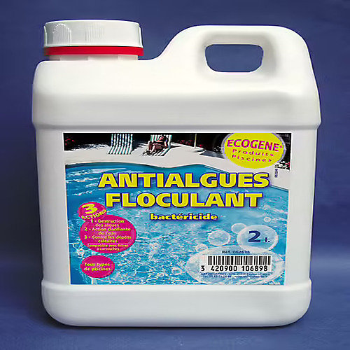 Anti algues multi actions piscine bidon de 2l ecogene