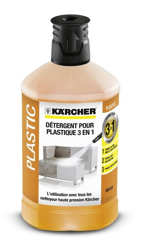 RENGJØRINGSMIDDEL KÄRCHER PLASTIC CLEANER 3-IN-1 1L