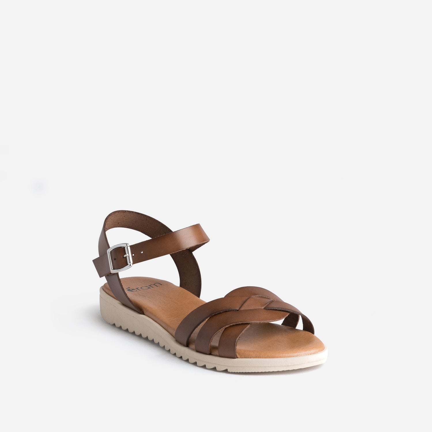 Sandale marron en cuir
