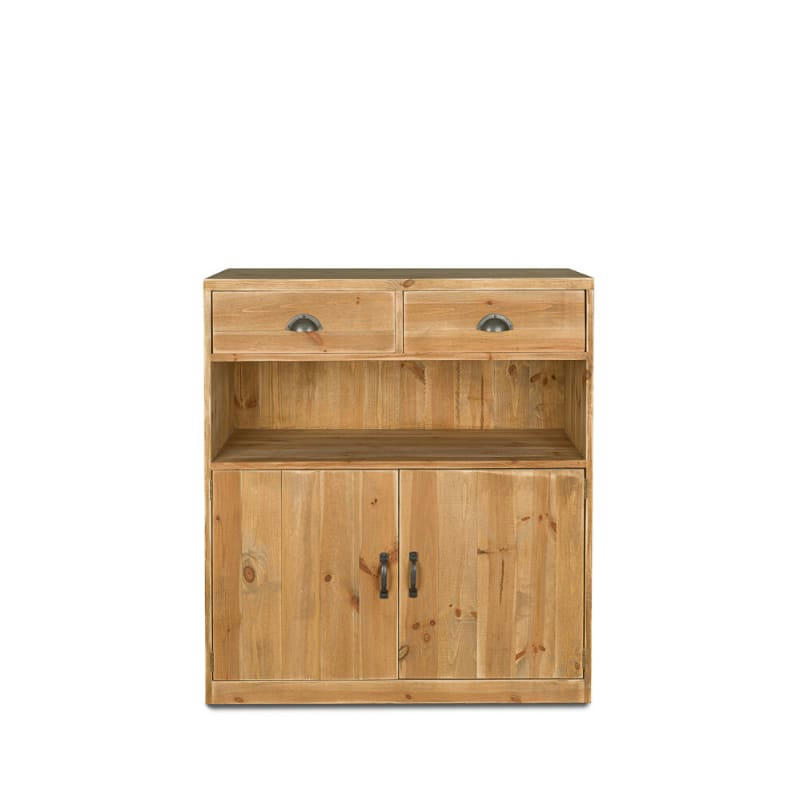 - Buffet bas de service H100 cm 2 tiroirs 2 portes bois massif