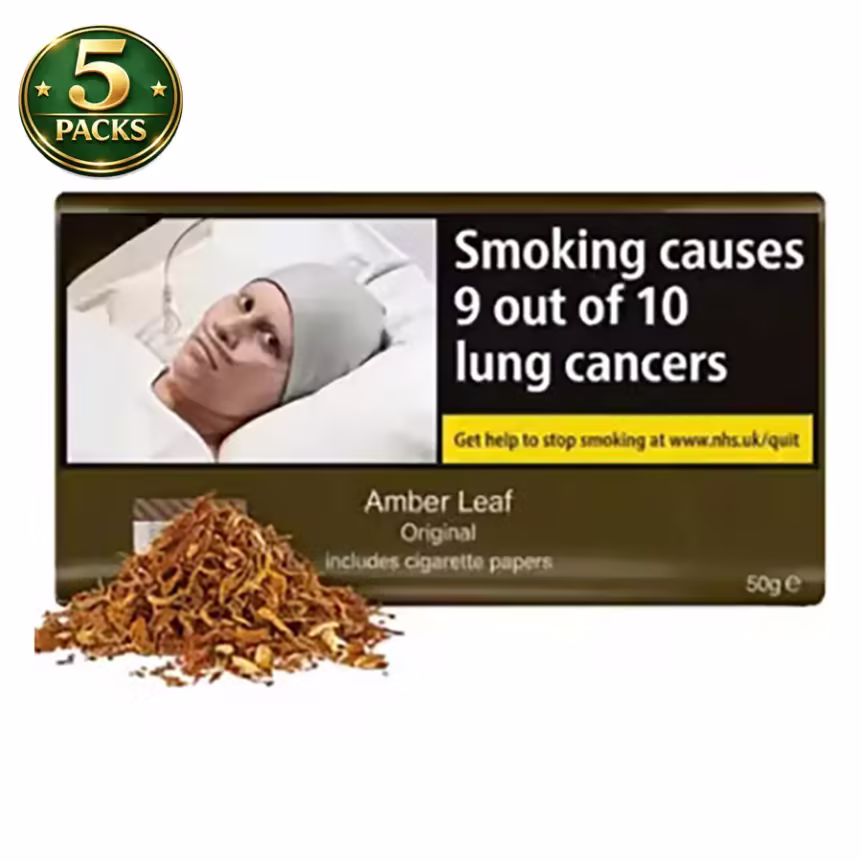 AMBER LEAF Hand Rolling Tobacco 50Gx5 Packs