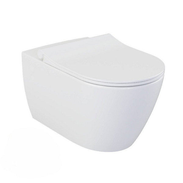 Pack WC bâti-support autoportant   WC suspendu sans bride Livea avec abattant SoftClose   plaque (STBEWR01-FR)