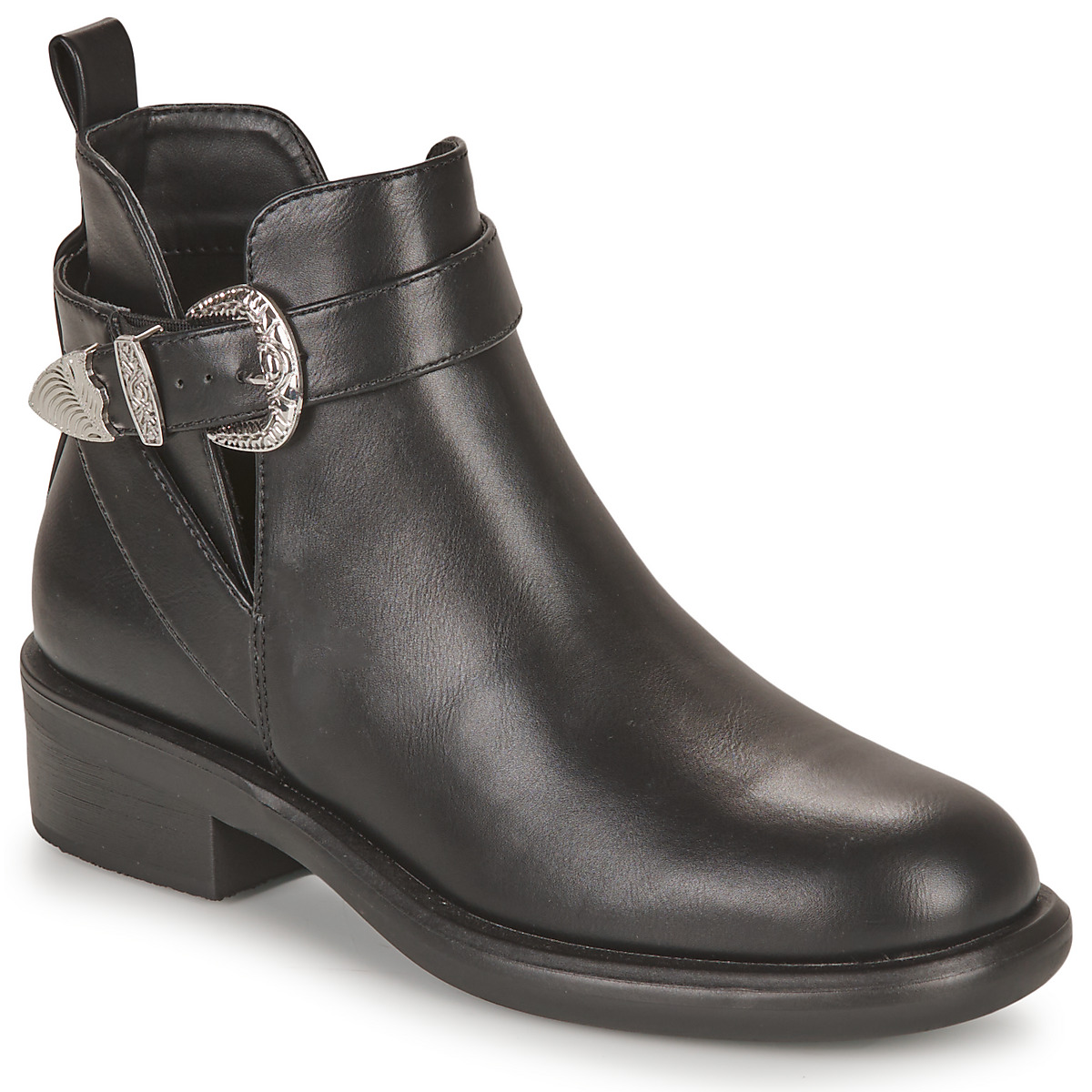 Only - ONLBLOOM-5 PU BUCKLE BOOT - Black