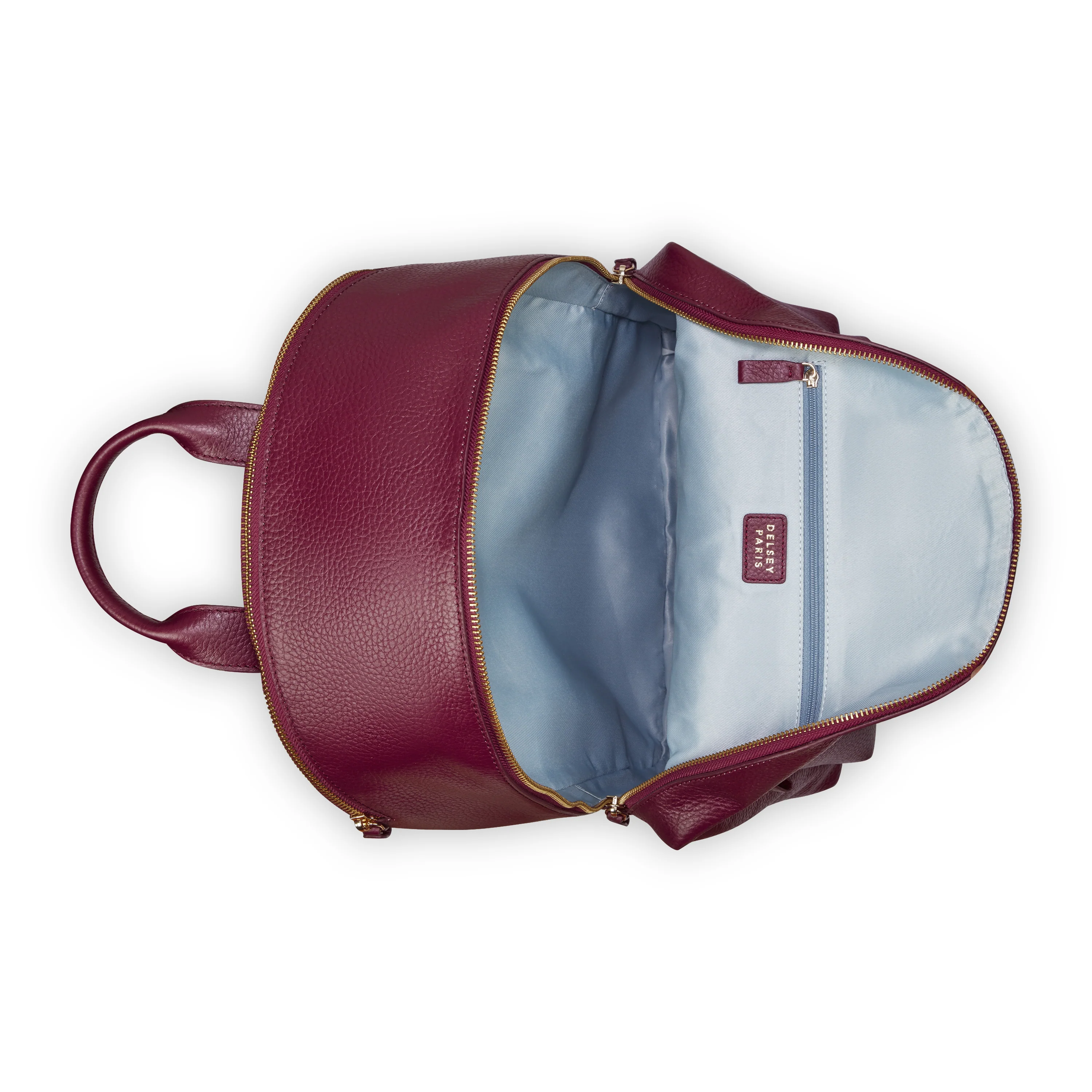 Le cuir grainé - Sac à dos en cuir avec 2 compartiments