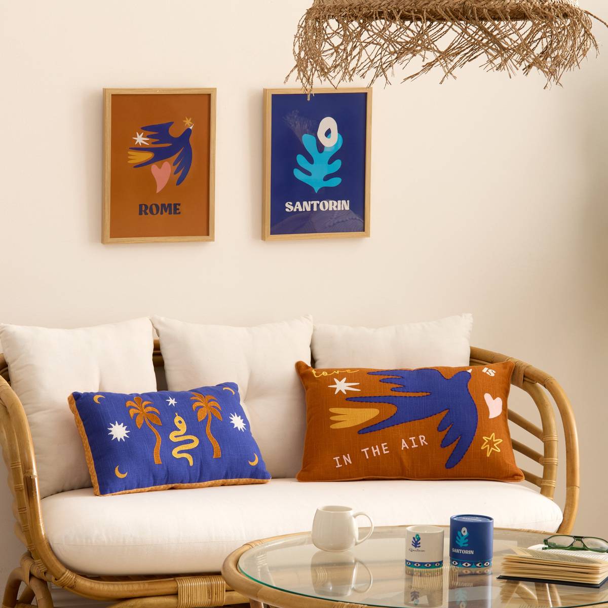 Framed Poster "Libe" Orange, 40x30 cm