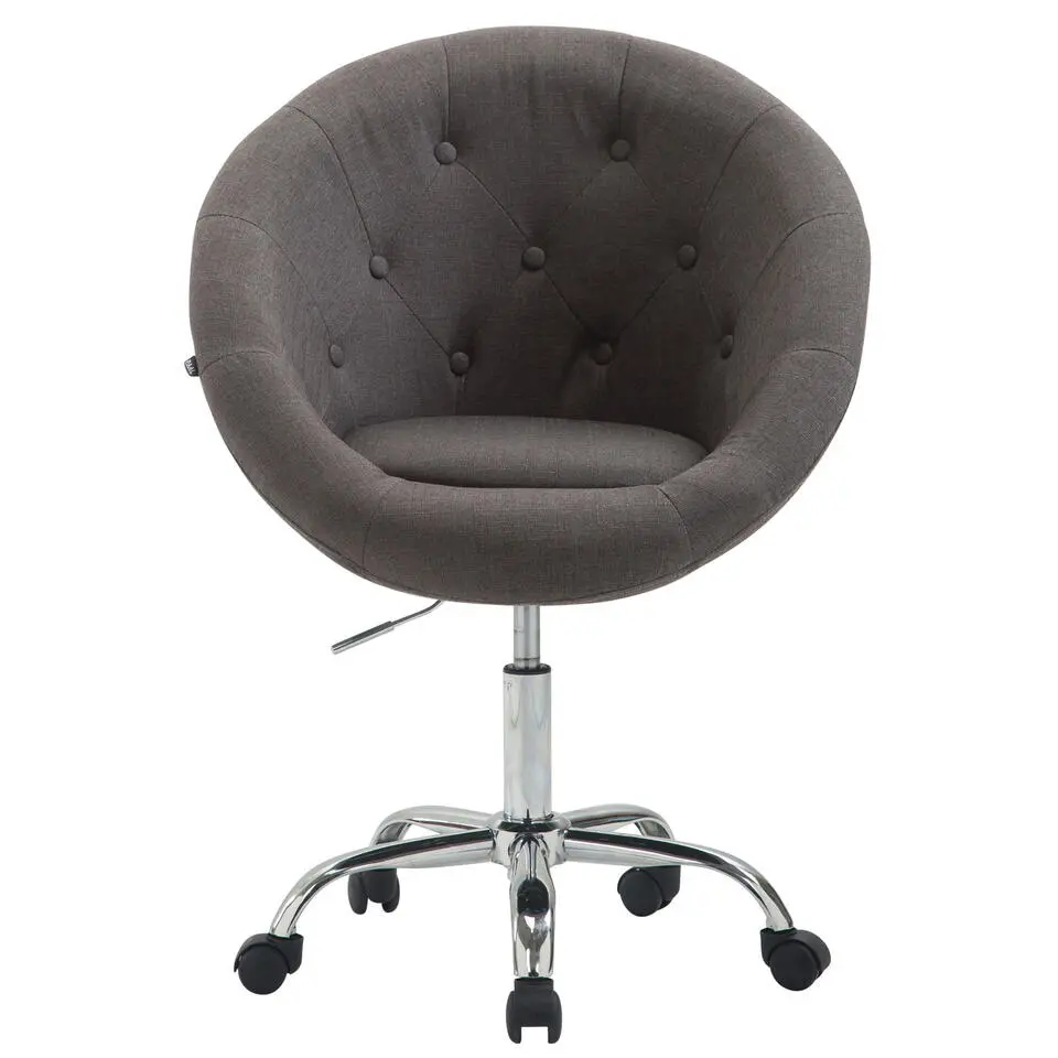 CLP Bureaustoel London V2 Stoff chroom Frame - Stof - donkergrijs