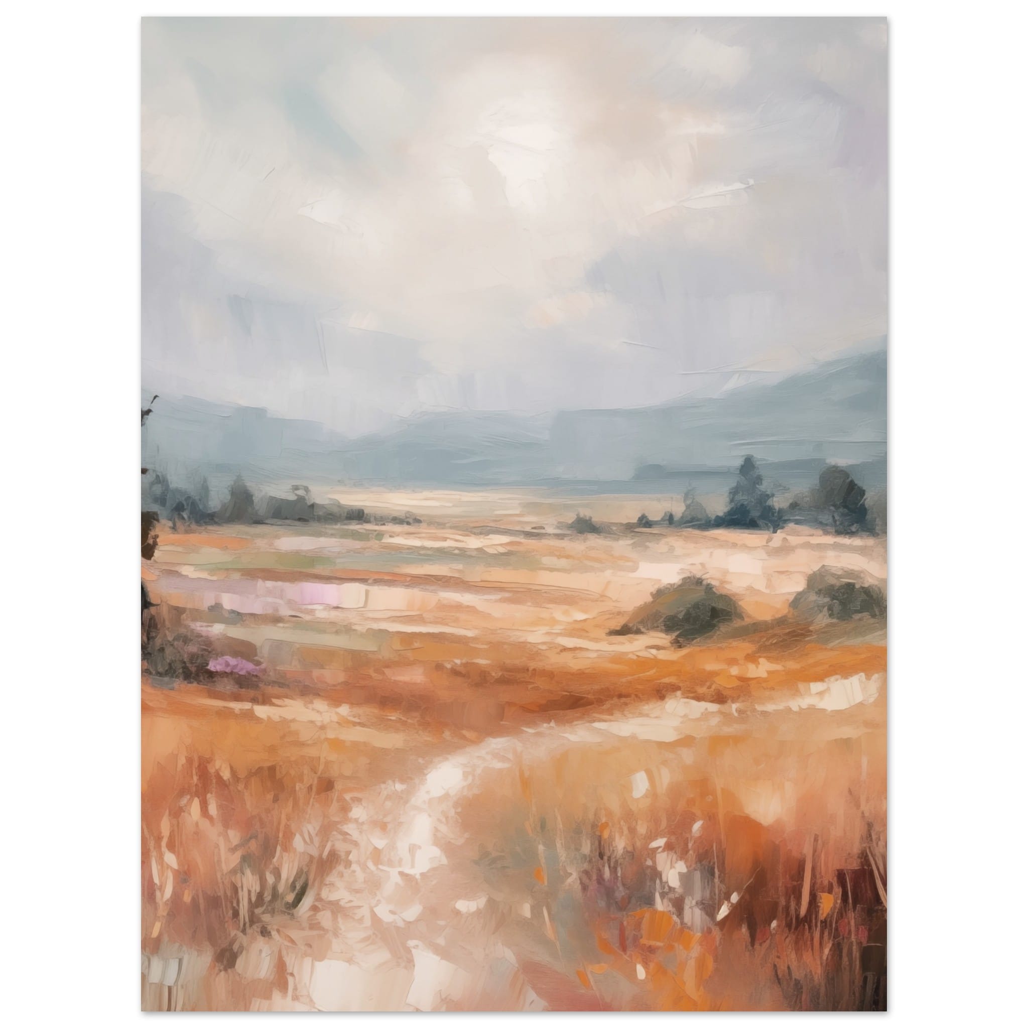 Artfulprints Poster Abstract - Open field  - 30x40 cm - Meerkleurig
