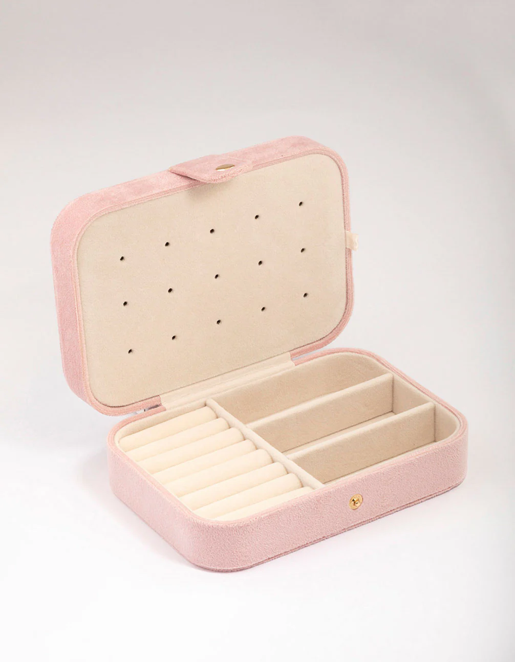 Blush Fabric Rectangular Jewellery Case