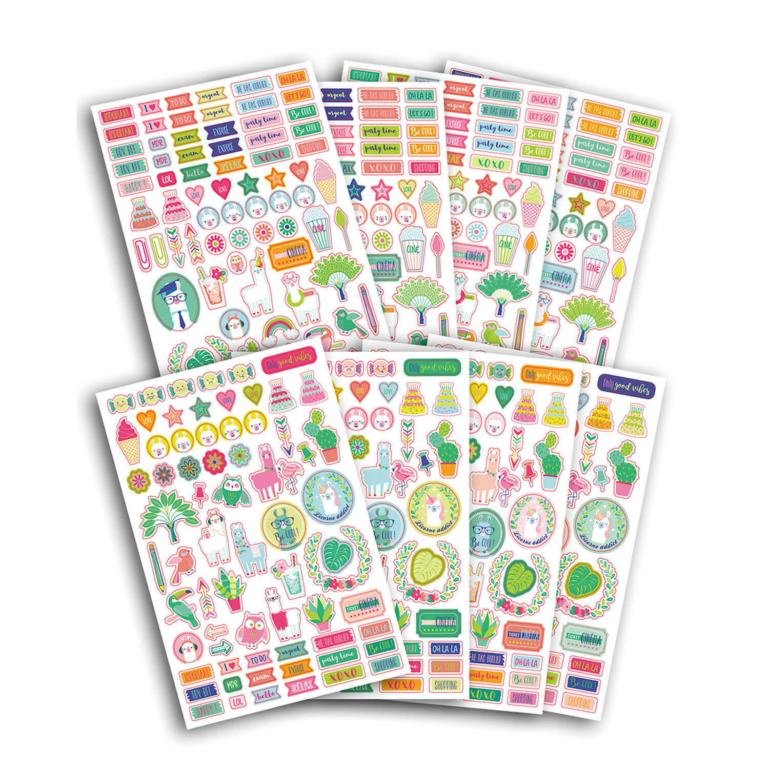 - Lot de 500 mini stickers oh lama