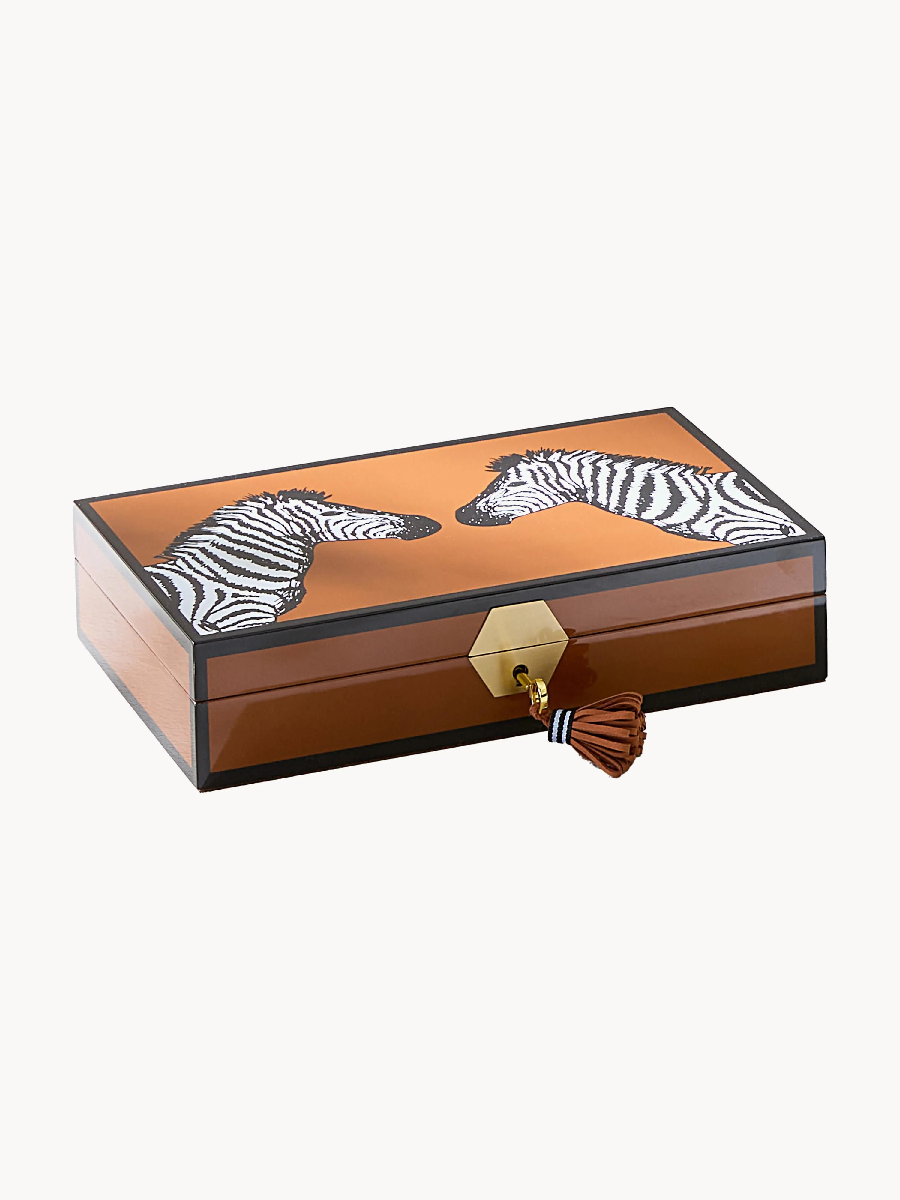 Holz-Schmuckkästchen Zebra