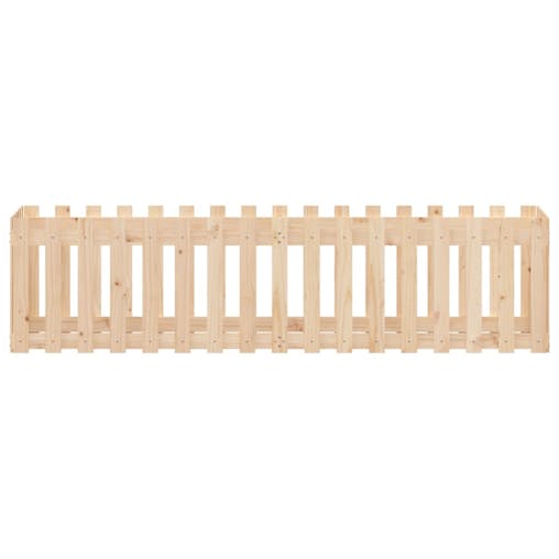 NNEVL Garden Raised Bed with Fence Design 200x50x50 cm Solid Wood Pine