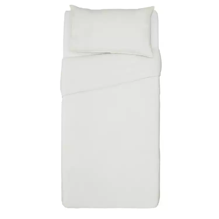 Habitat Cotton Rich 180 TC Plain Cream Bedding Set - Single