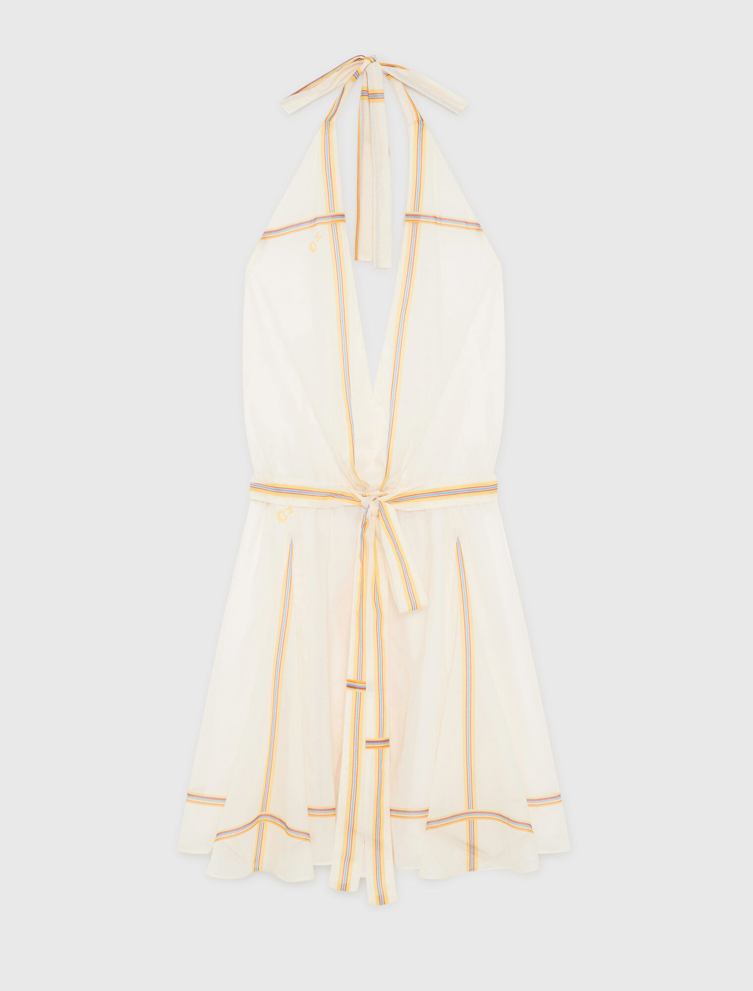 Robe courte imprimée dos nu