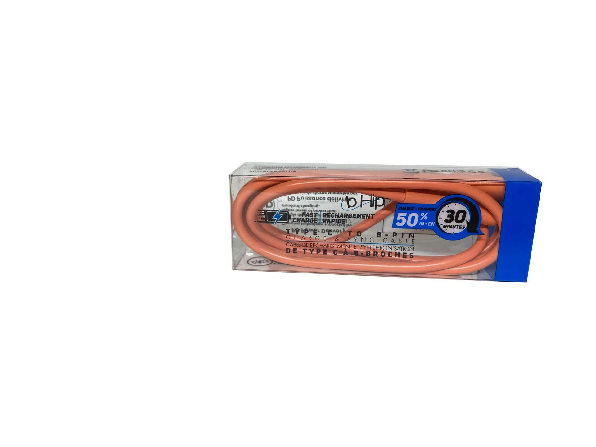Bulk Fast Charge 8-Pin Lightning to Type-C Charging Cable, Compatible with Apple Devices