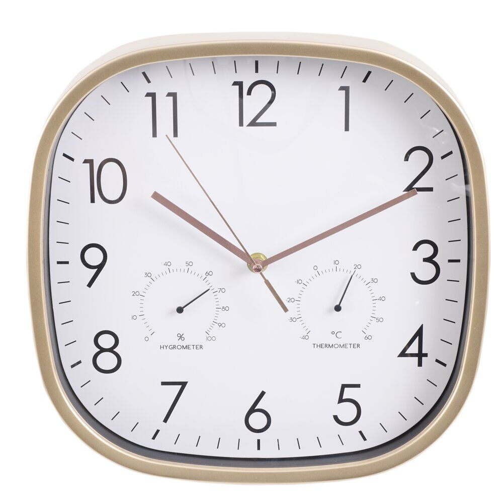 Horloge murale 3en1 baromètre hygromètre Ø30cm (2 modèles)