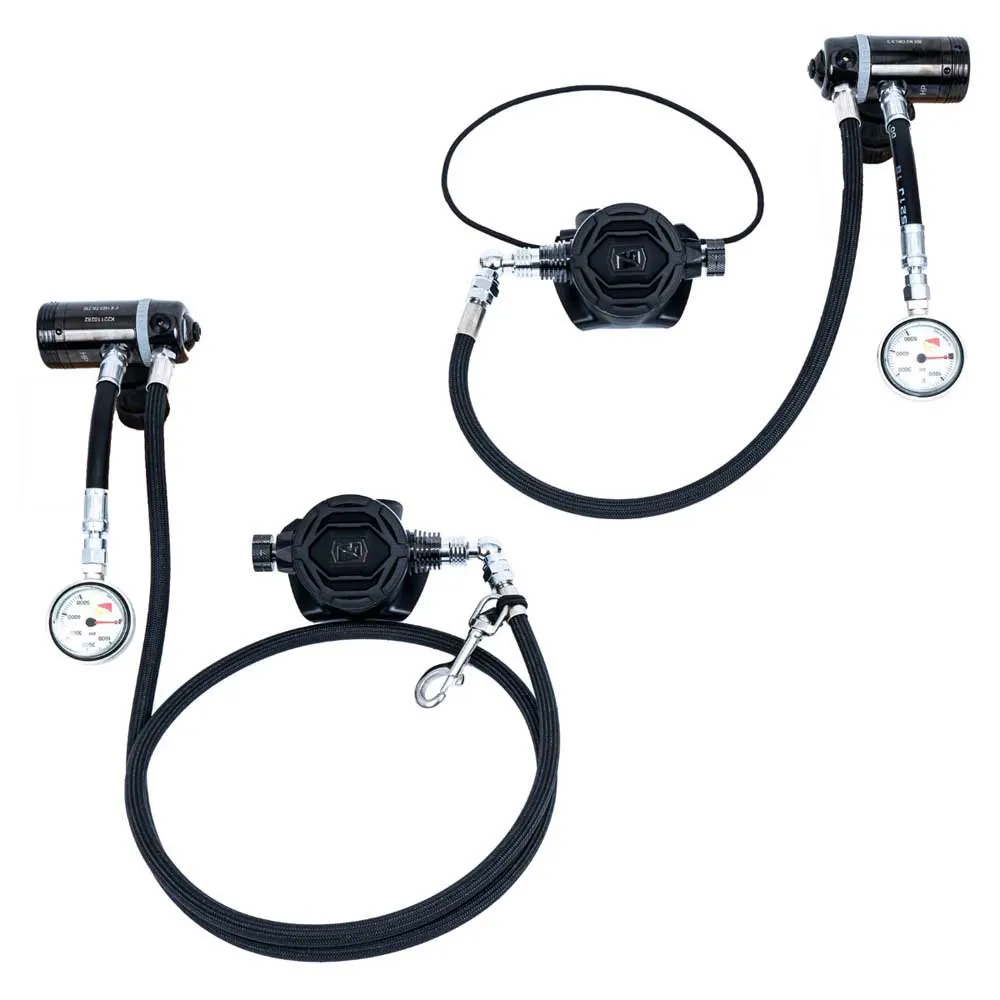 Dive Rite XT1/XT4 Sidemount RL - Din - Bar diving regulator set