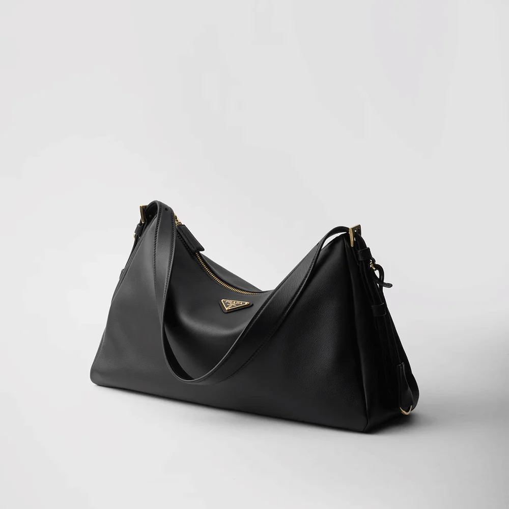 Prada Aimée large leather shoulder bag