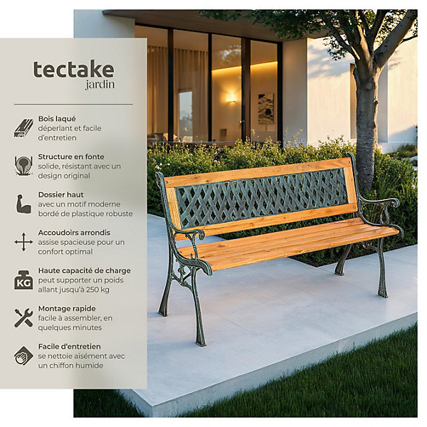 Banc de jardin 2 places Charge maximale 250 kg