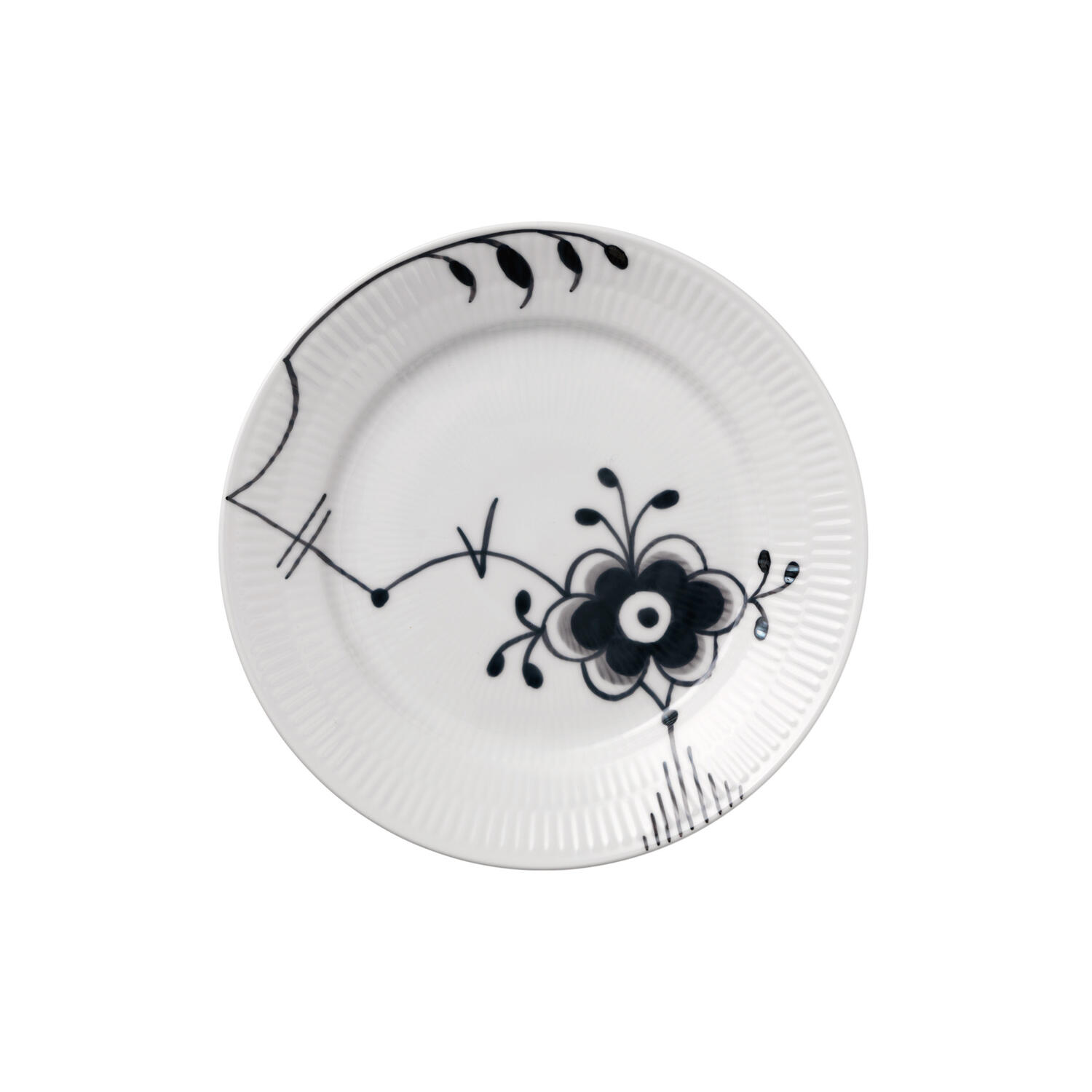 Sort Mega Riflet tallerken nr. 6 ø 19 cm