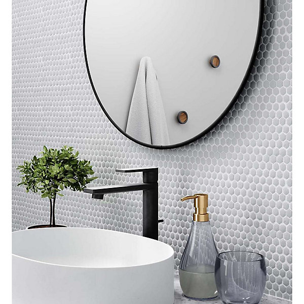 Miroir rond en métal 86 cm Hubba