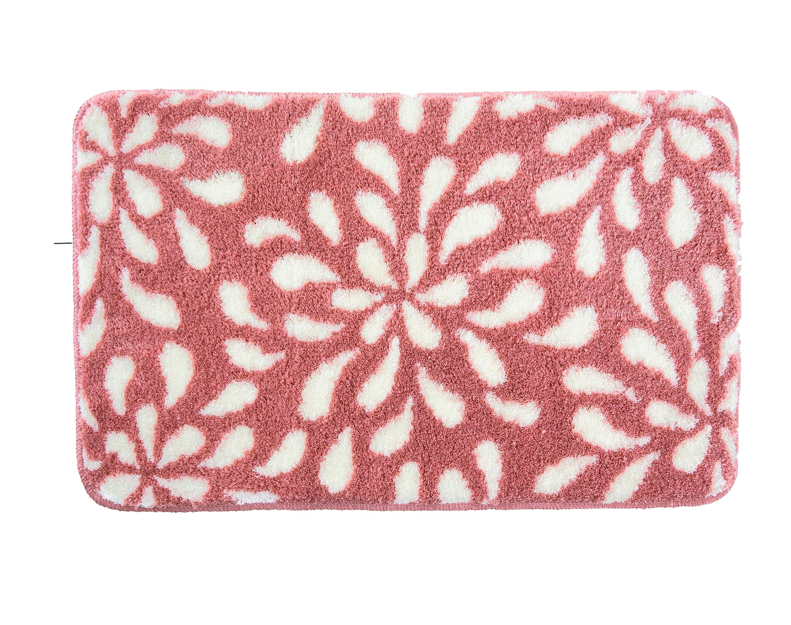PETALES - Tapis contour WC rose 45x50 en polyester