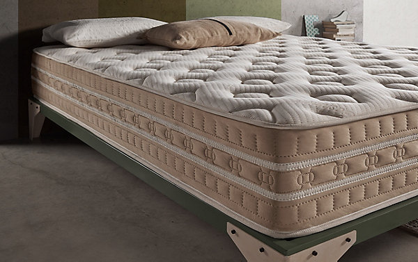 Matelas 135x190 Bio Thermal Cashmere, mousse multizone 30 cm, 7 zones, accueil moelleux, certifié Oeko-Tex