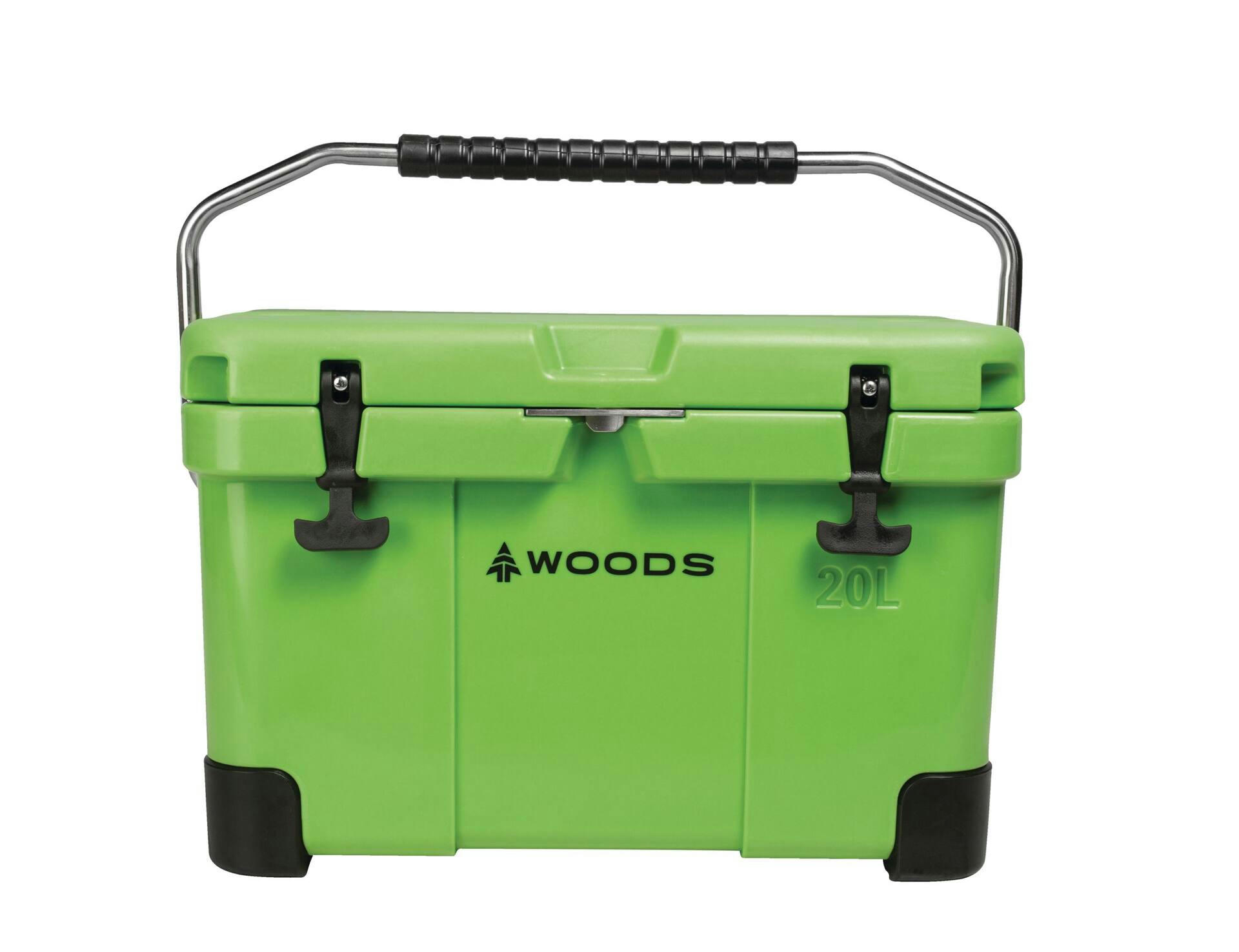 Woods ARCTIC Roto-Moulded Cooler with Handle, 20-L, Parrot Green