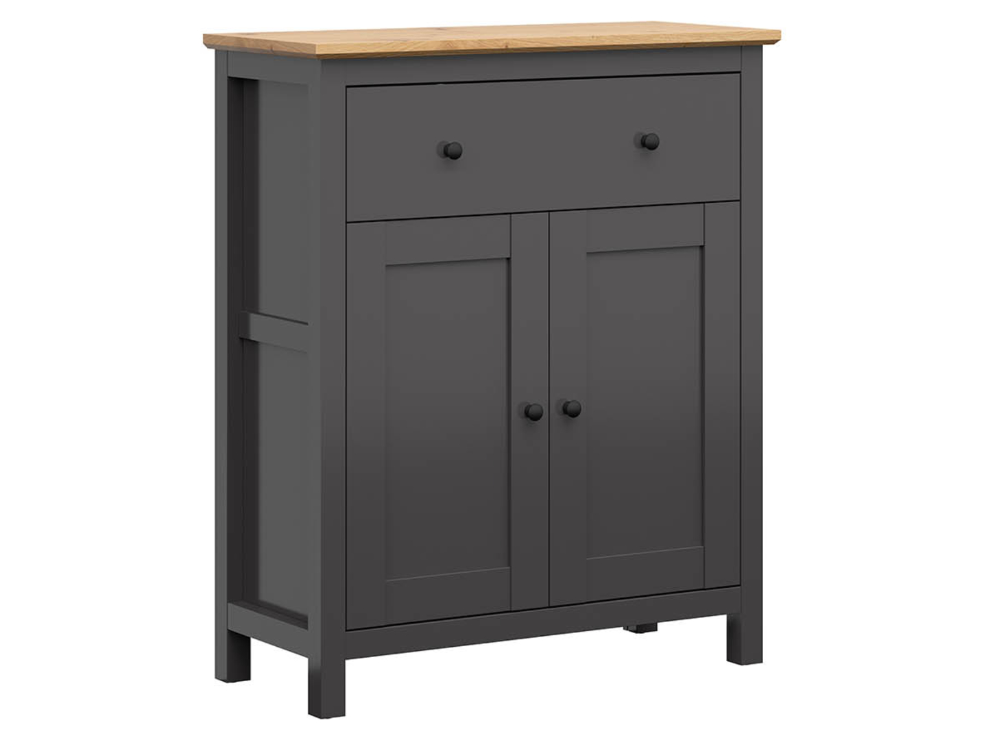 Komoda Hesen 101 cm z 2 drzwiami i szufladą grafit