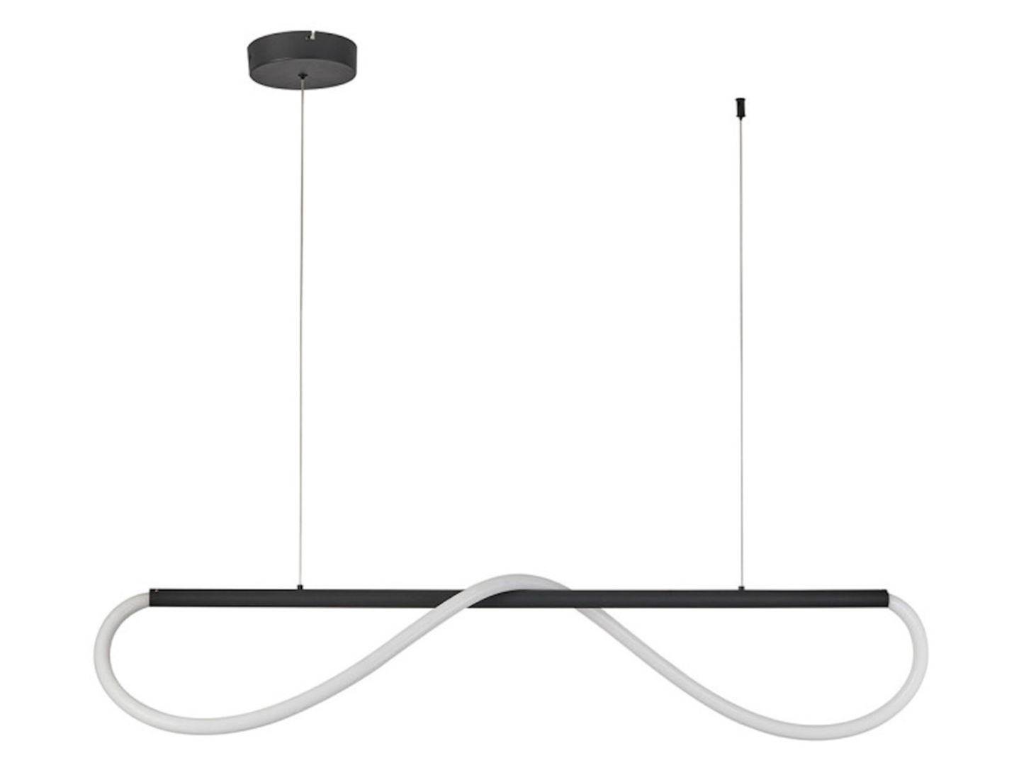 Lampa wisząca Meleca LED 100 cm metalowa czarna