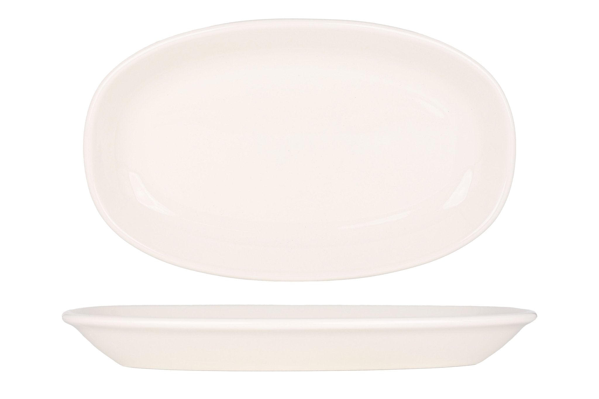 Bonna Serveerschaal - Gourmet - Porselein - 24x14 cm - set van 2