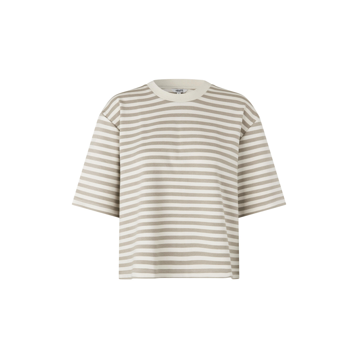 Emrys-M T-shirt, island fossil sugar stripe