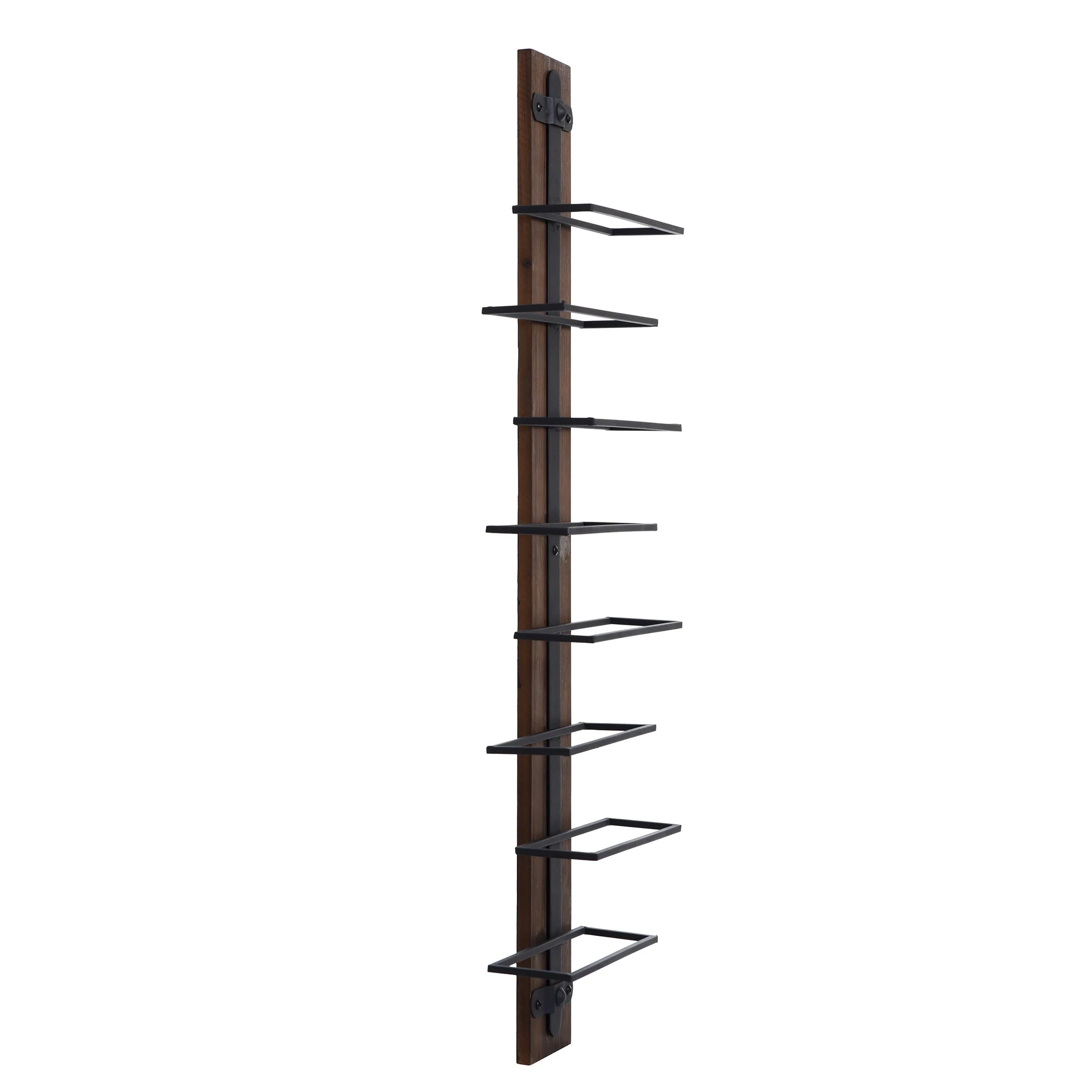 Heath - Wood and Metal Wall Wine Holder