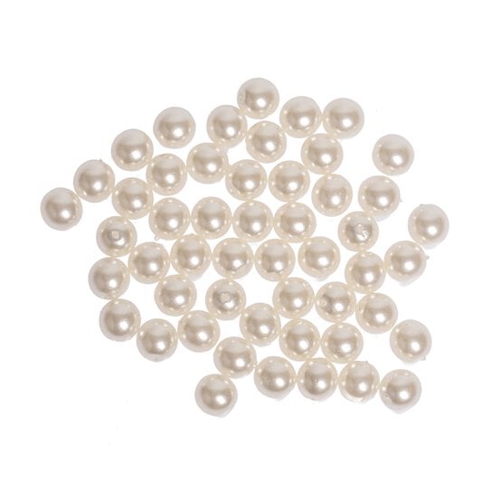 Beads Unlimited White Pearl Beads 6mm 50 Pack