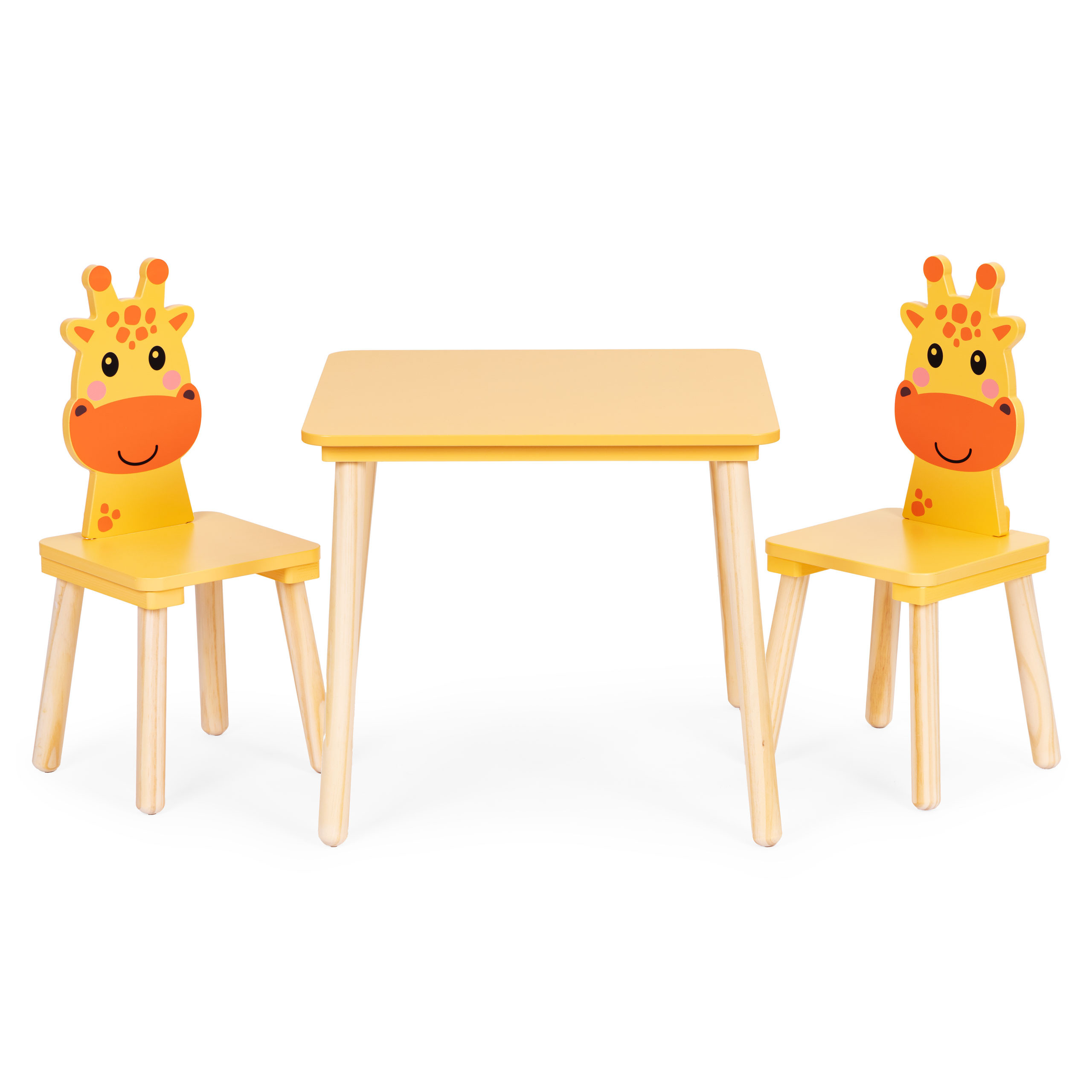 Zestaw mebli dla dzieci stolik   2 krzesła żyrafa ECOTOYS