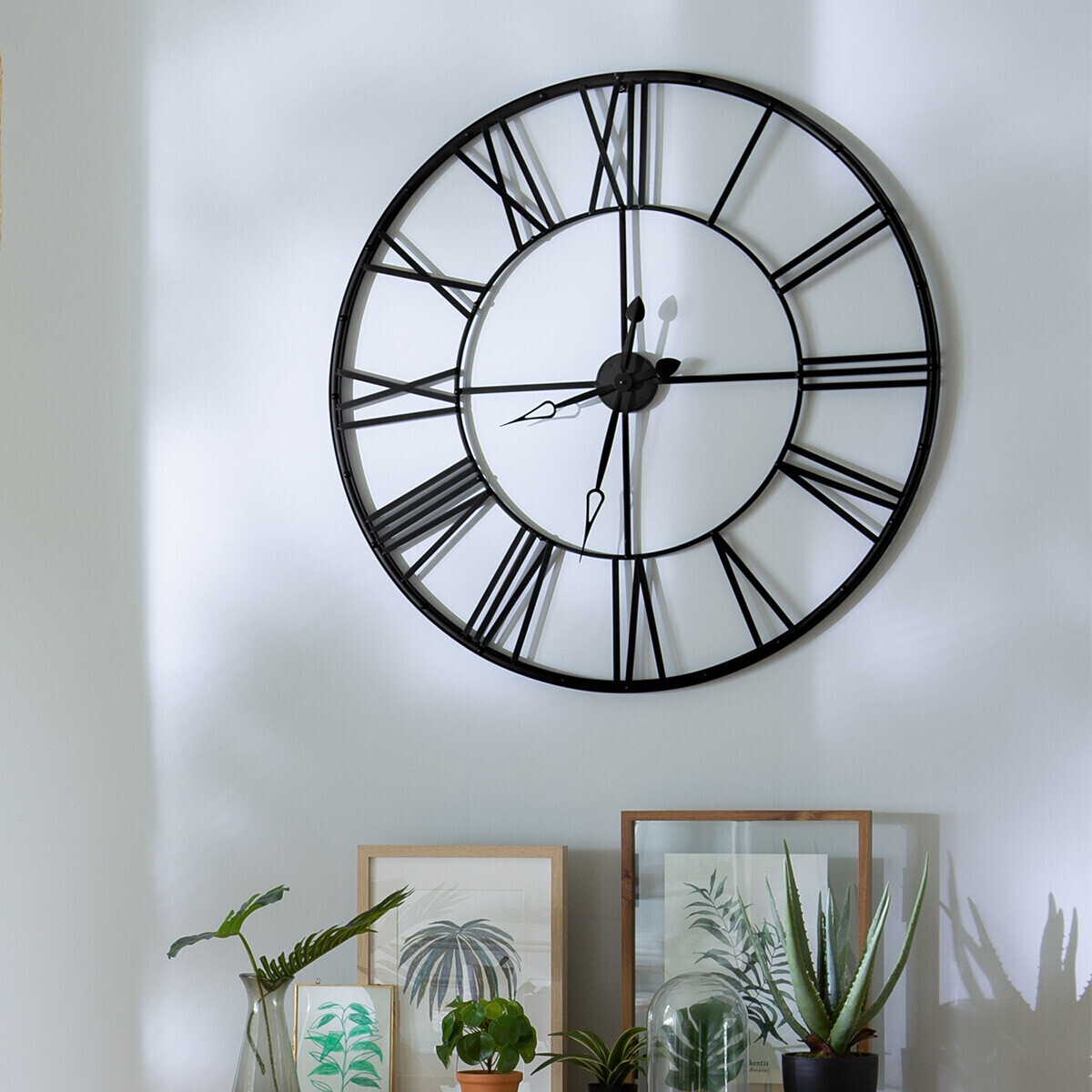 Clock , metal "Andras" Black, D.70 cm