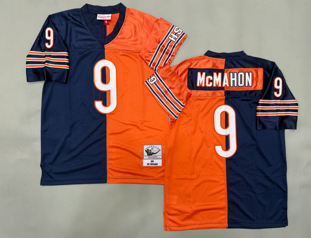 Jim McMahon Chicago Bears Authentic Split Throwback Retired Player Jersey