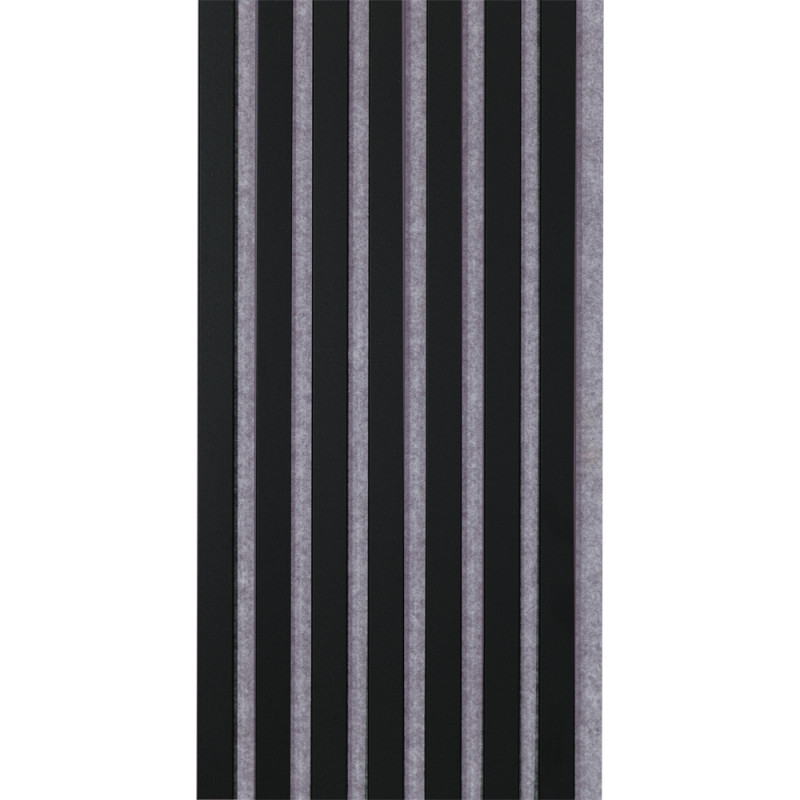 Lambris revêtu Decowall Acoustic noir 260 x 30 x 3,5 cm 2 pièces CANDO