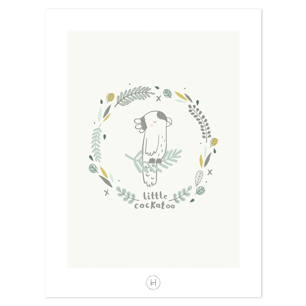 AUSTRALIA - Affiche cockatoo en Papier Vert