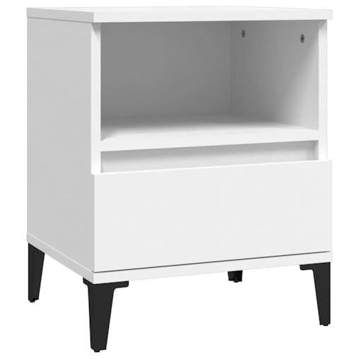 NNEVL Bedside Cabinet White 40x35x50 cm