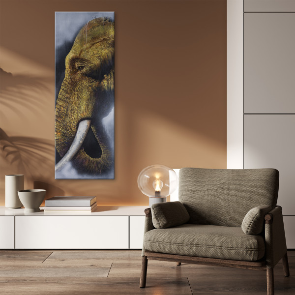 Feeby Obraz na płótnie, Samotny Słoń 30x90