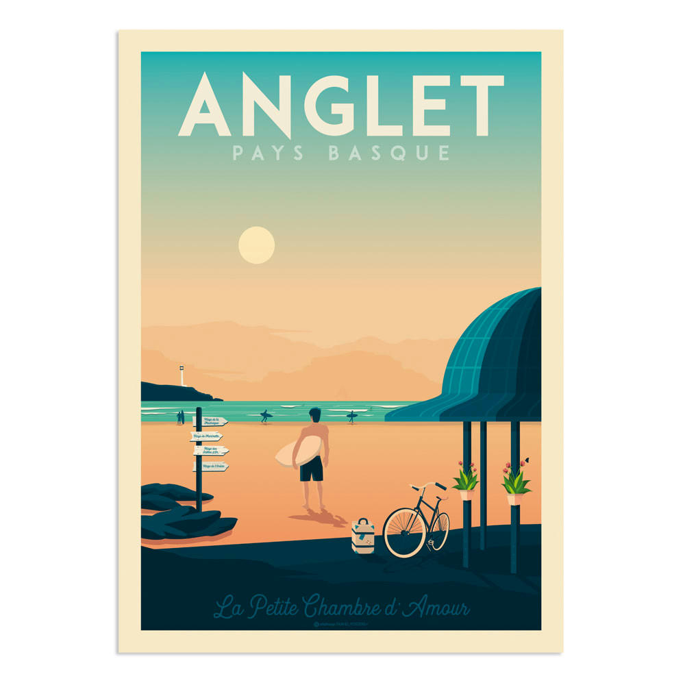 - Affiche Anglet  30x40 cm