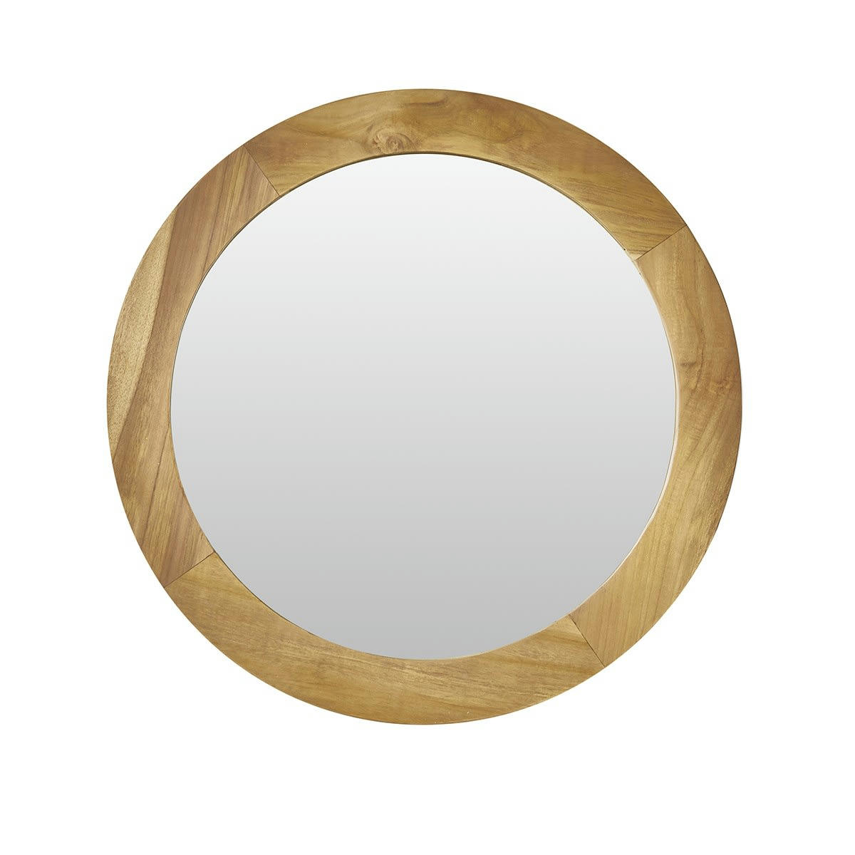 - Miroir en teck massif rond 50 cm