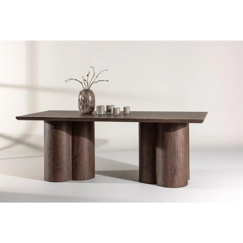 Svea - Rova rechthoekige eettafel - 100 x 210 cm - mokka