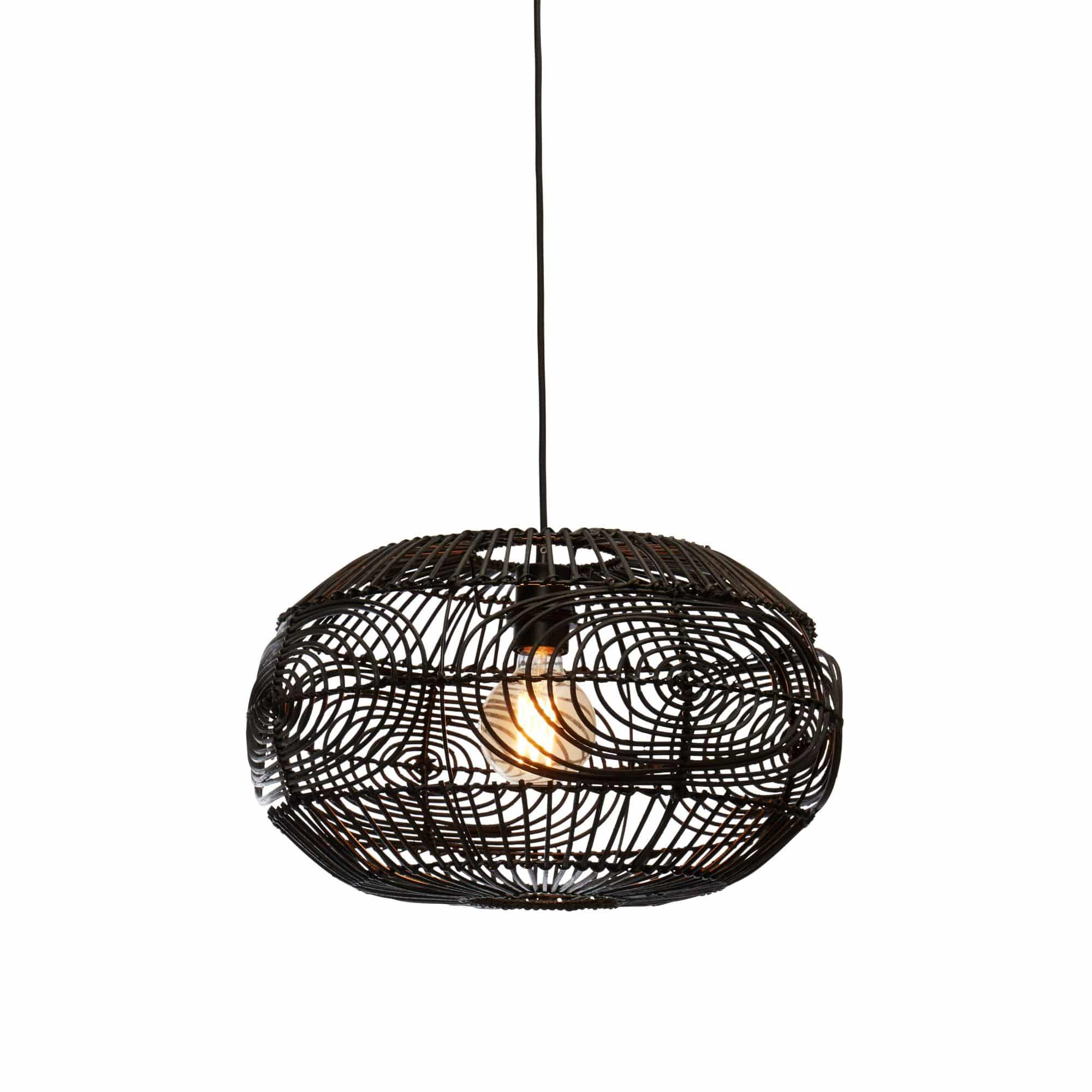 GOOD&MOJO hanglamp Madeira - zwart - Ø48cm