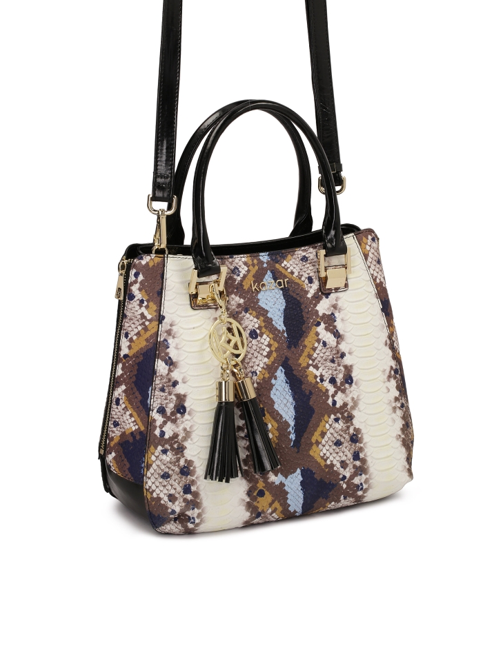 Multicoloured bag in snake print