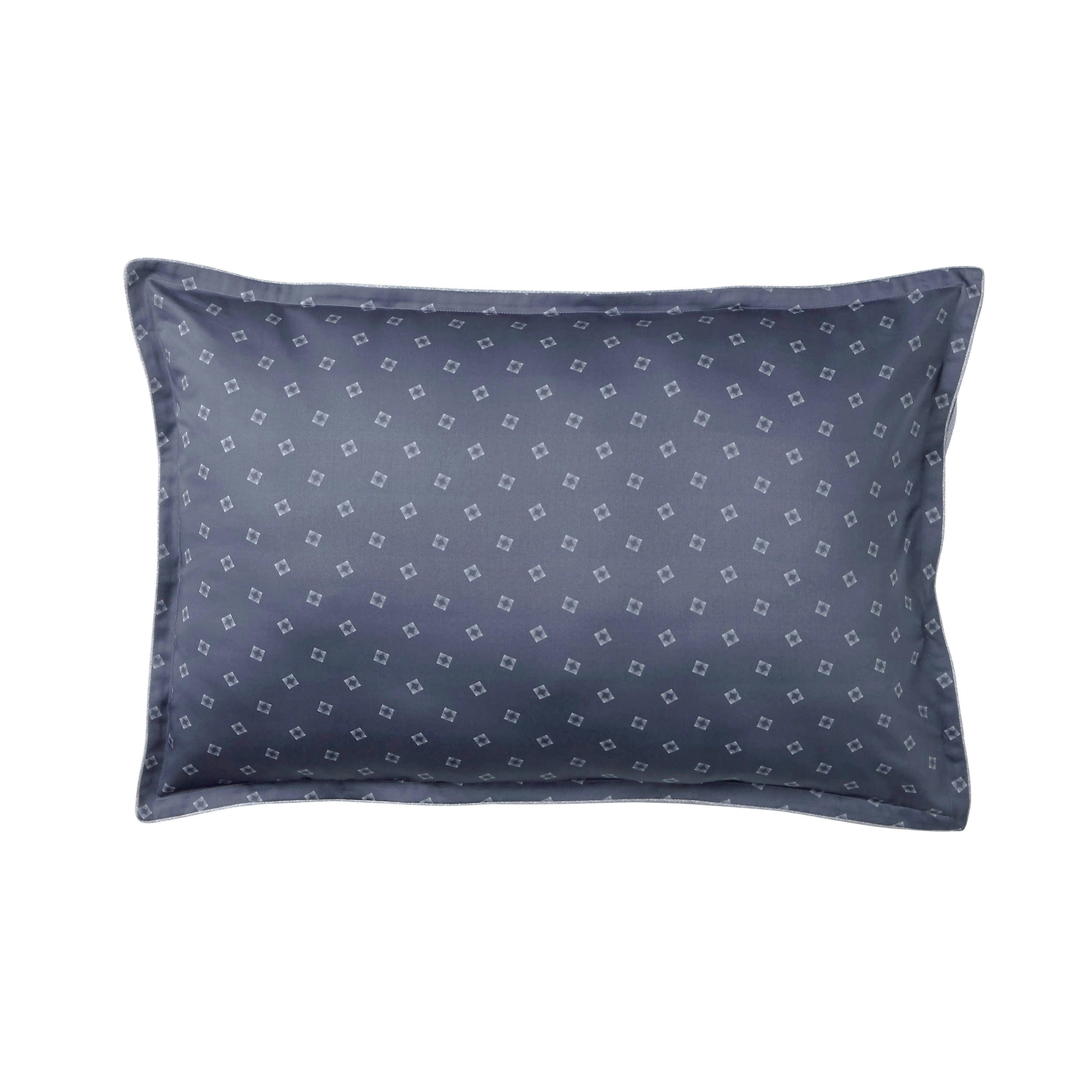 NOCTURNE - Taie d'oreiller en satin de coton bleu 50x75